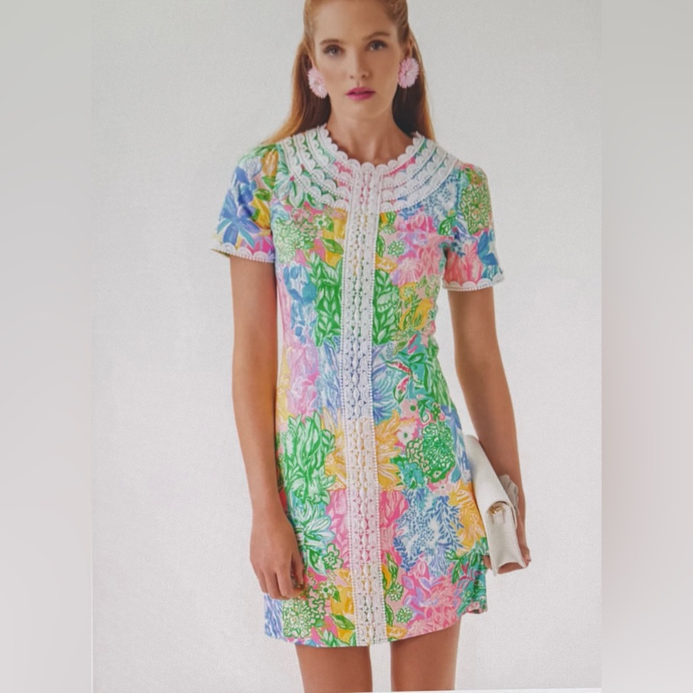 Lilly Pulitzer, reserve collection, MILA short sleeve stretch dress, NWTs, 4/6